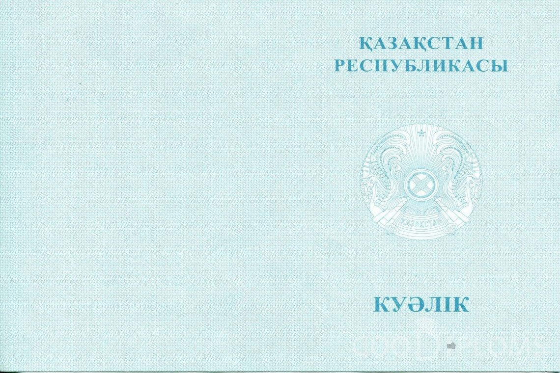 Казахский аттестат за 9 класс - Обратная сторона- Пинск